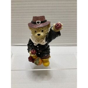 Brinnco Pilgrim Bear Holding Apple‎ Thanksgiving Harvest